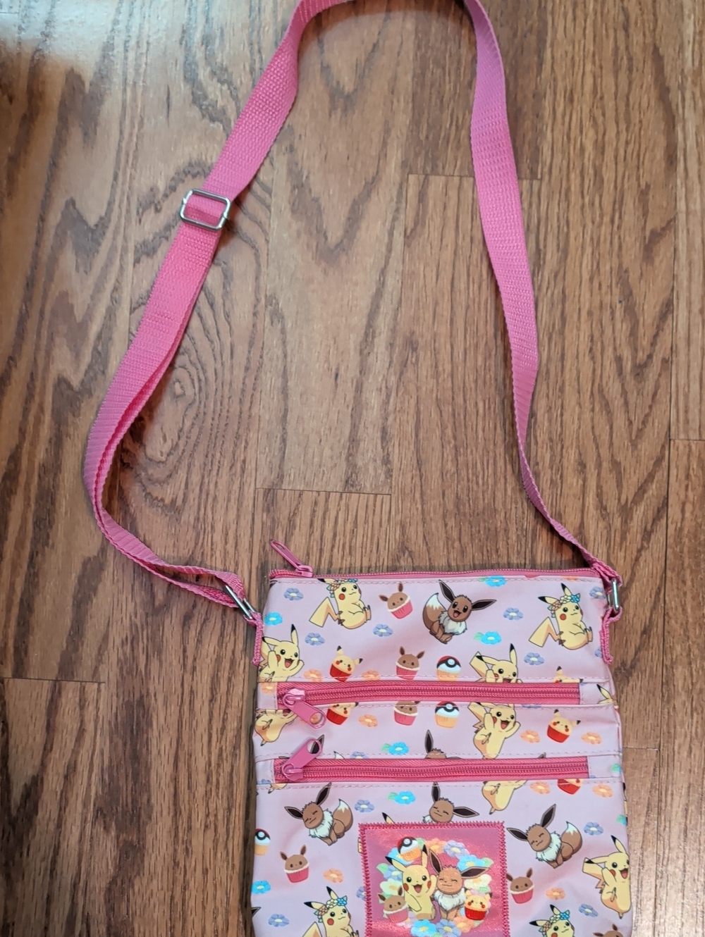 Pink Pokémon Crossbody Bag - Cute Character Print